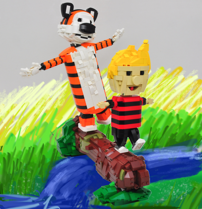 Illustration for article titled Calvin and Hobbes in Lego is just perfect